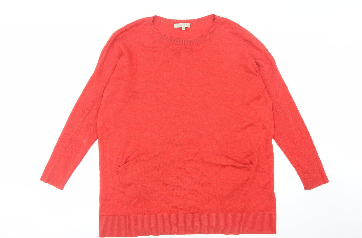 Hobbs Women's Red Merino Wool Pullover Jumper M