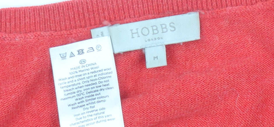 Hobbs Women's Red Merino Wool Pullover Jumper M