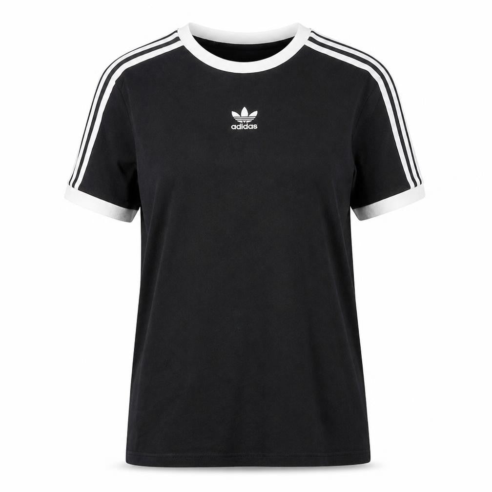 Womens UK Size 10 adidas Black Cotton T-Shirt