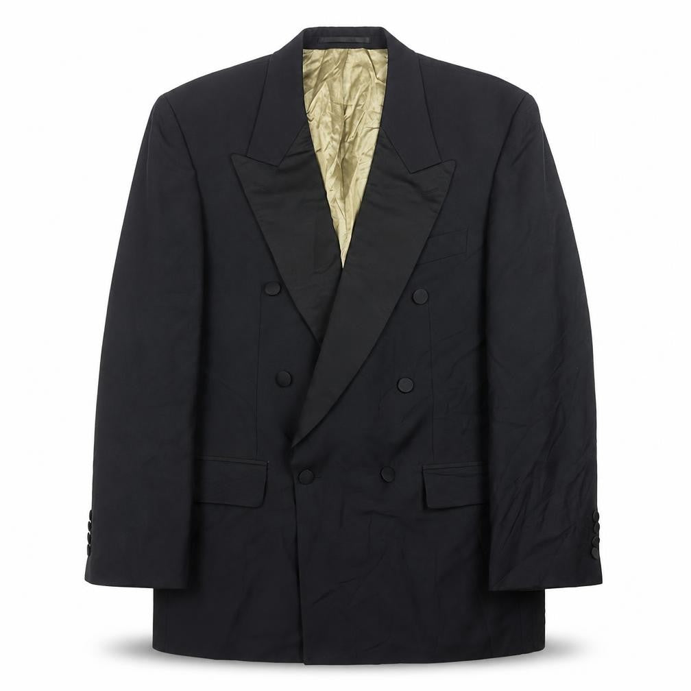 Mens 40 Chest Regular Van Gils Black Four-Button Blazer