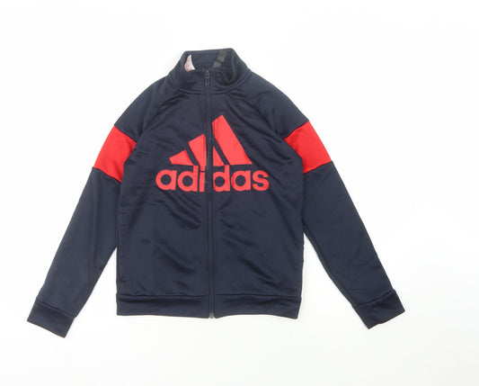 Adidas Boys Blue Full Zip Sweatshirt 9-10 Years