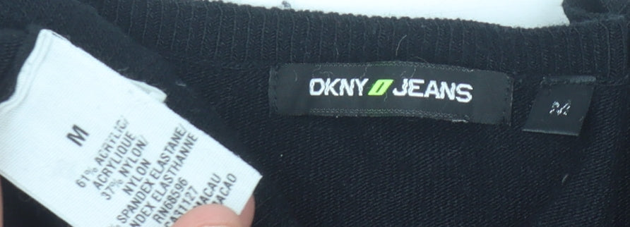 DKNY Women's Black Knit Jumper Size M