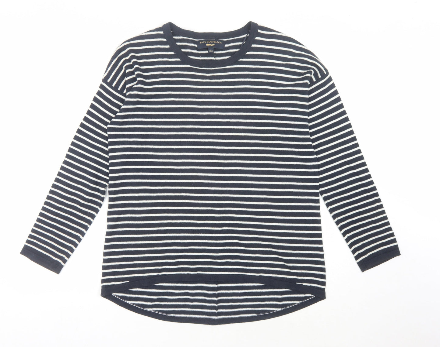Paul Costelloe Women’s Blue Striped Pullover Jumper, M