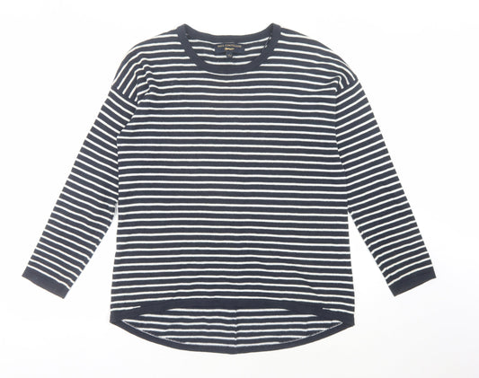 Paul Costelloe Women’s Blue Striped Pullover Jumper, M
