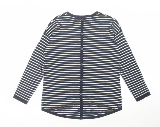 Paul Costelloe Women’s Blue Striped Pullover Jumper, M