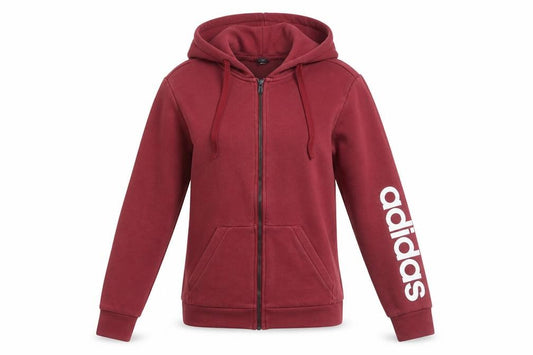 Womens UK Size S Regular adidas Red Cotton Blend Jacket