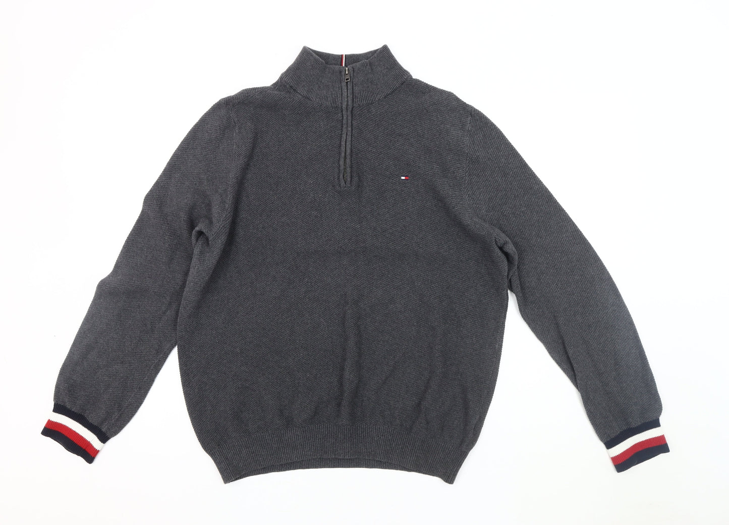 Tommy Hilfiger Men's Grey Pullover Sweatshirt L