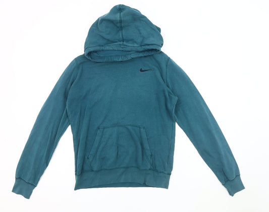 Nike Men's Blue Pullover Hoodie Size S Sports Logo