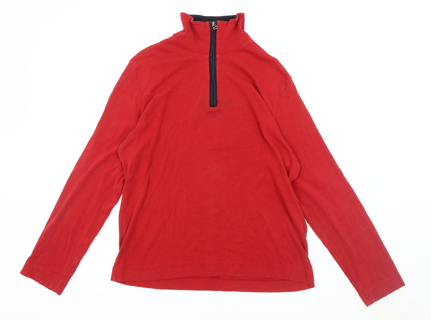 Hugo Boss Men's Red XL 1/4 Zip Sweatshirt