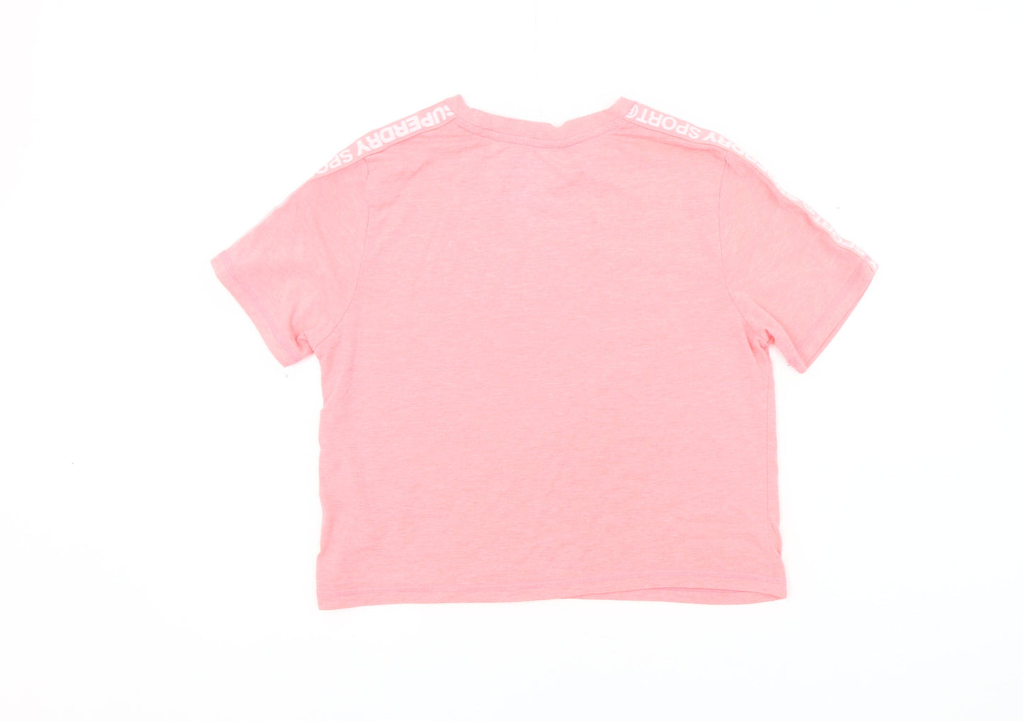 Superdry Women Pink Cropped T-Shirt Size 10