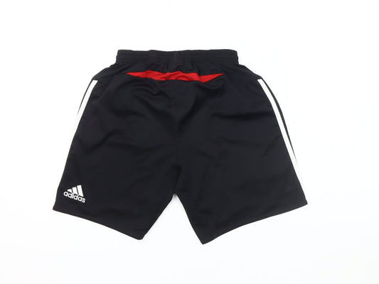 Adidas Boys Black Athletic Shorts Size 7-8 Football Gym