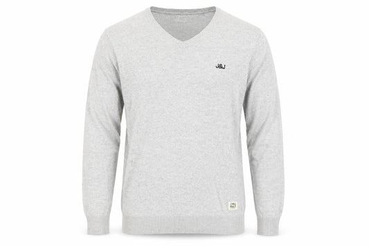 Jack & Jones Men's Grey V-Neck Pullover Jumper L