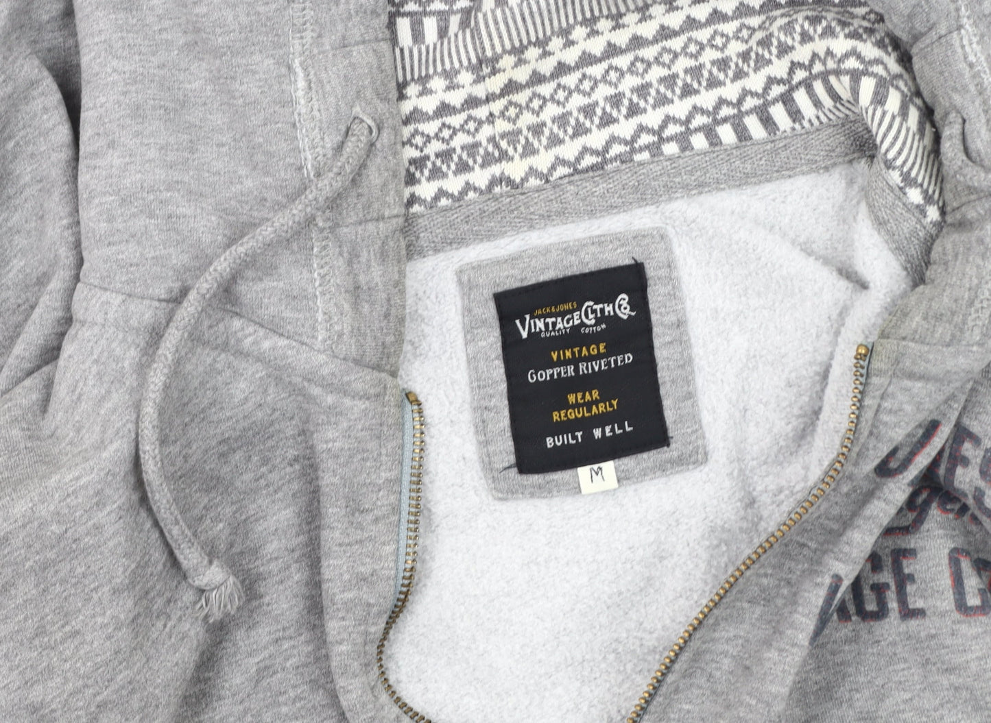 Jack & Jones Men’s Grey Hooded Jacket, Size M, Casual Wear