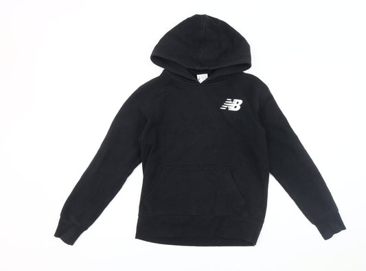 New Balance Men's XS Black Pullover Logo Hoodie