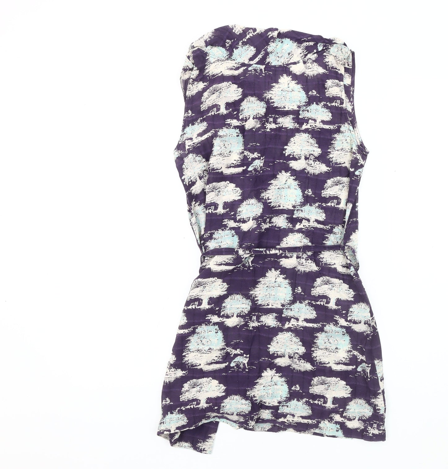 White Stuff Women's Purple Floral Blouse Size 10