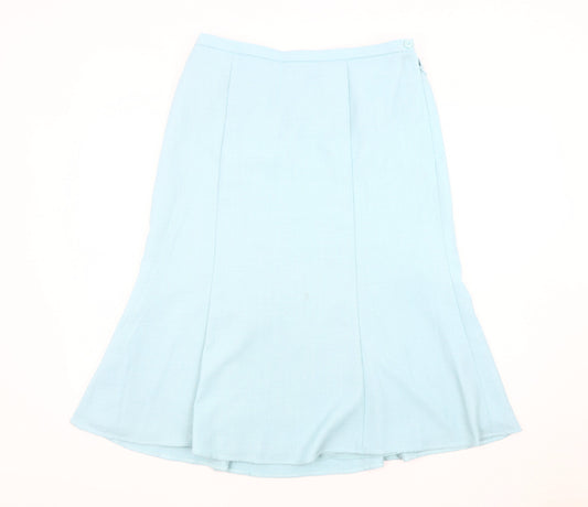 Eastex Women's Blue Midi Flare Skirt, Size 12