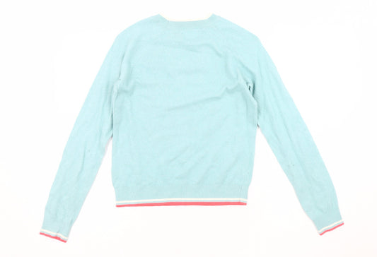 Boden Blue Dinosaur Pullover Jumper for Girls 11-12 Years