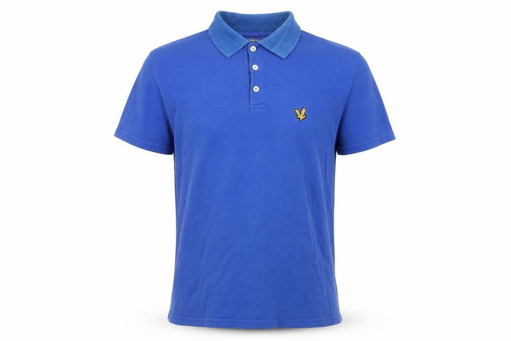 Lyle & Scott Men's Blue Polo Shirt - Size L