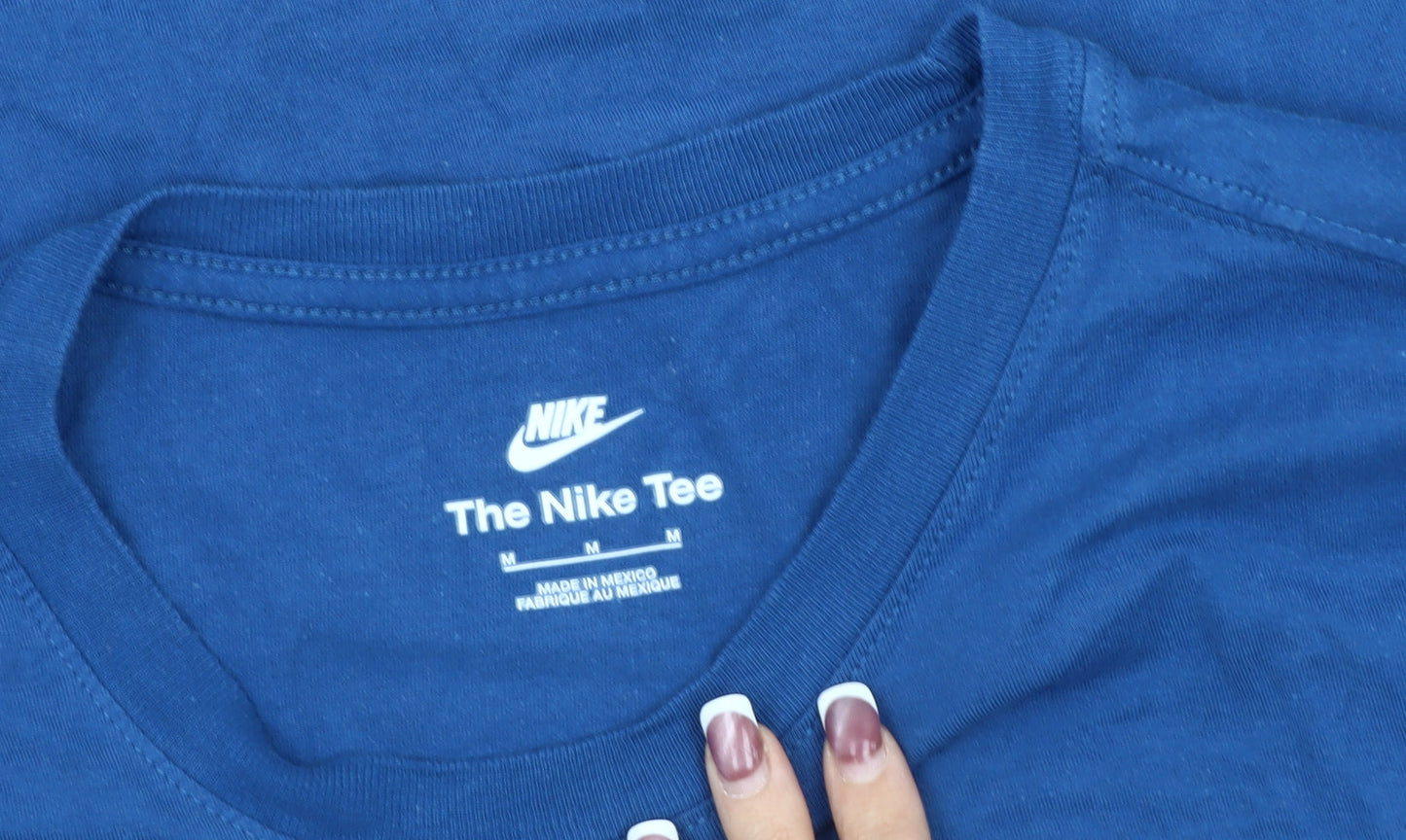 Nike Men Blue Medium Crew Neck T-Shirt