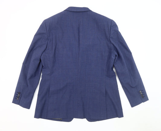 Charles Tyrwhitt Men's Blue Check Blazer, Slim Fit 44R