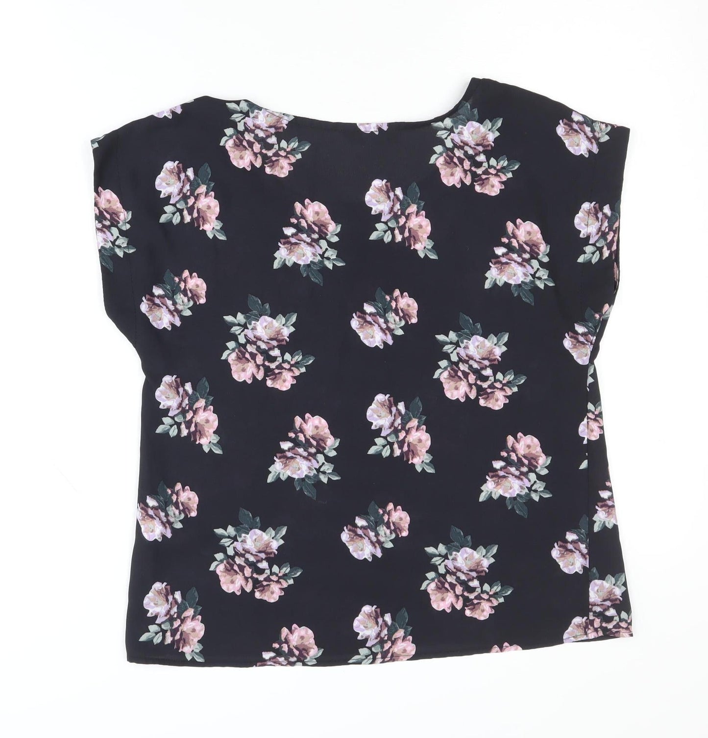 Select Women's Black Floral Blouse, Size 6
