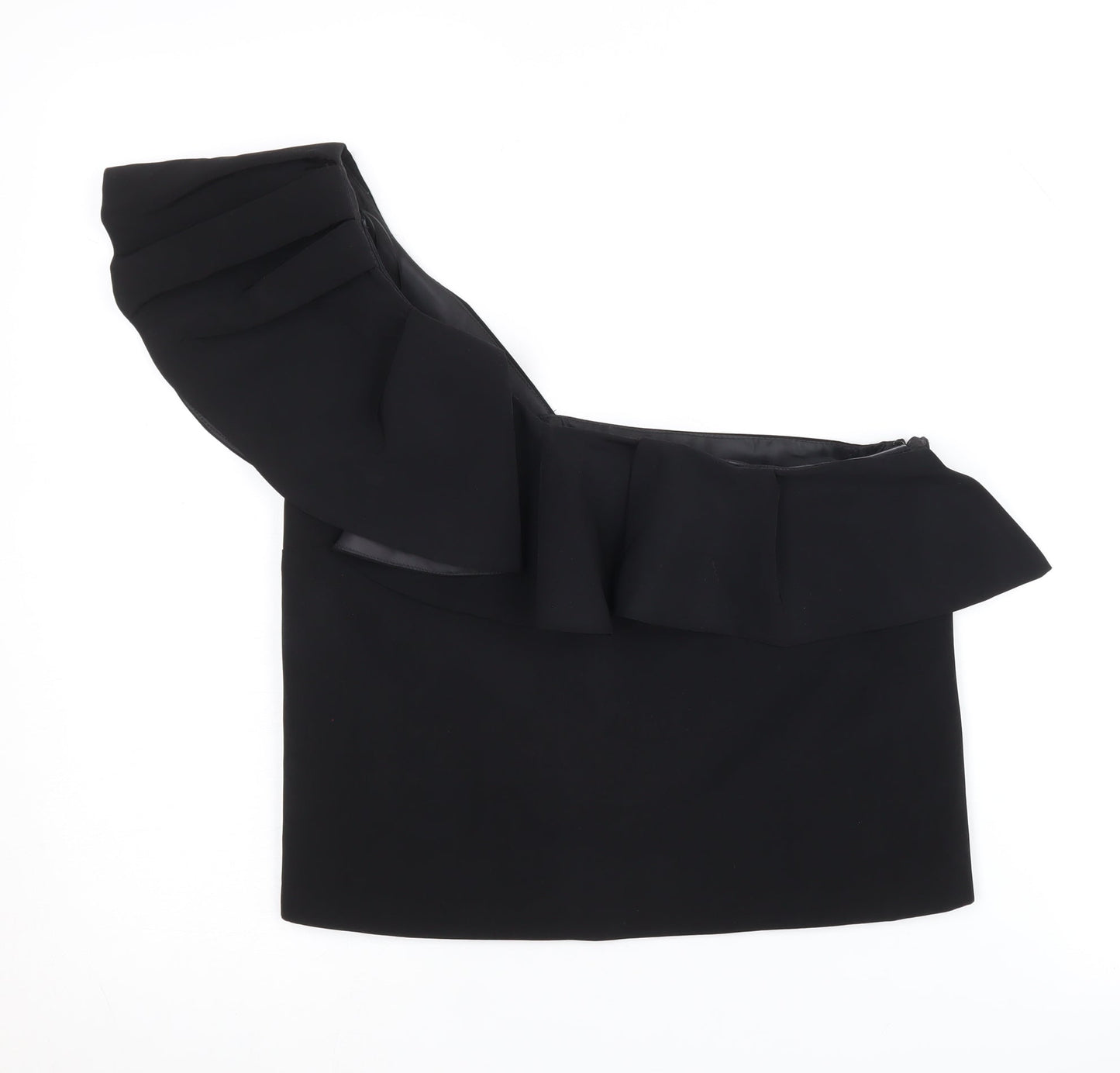 Topshop Women's Black One-Shoulder Blouse Size 8
