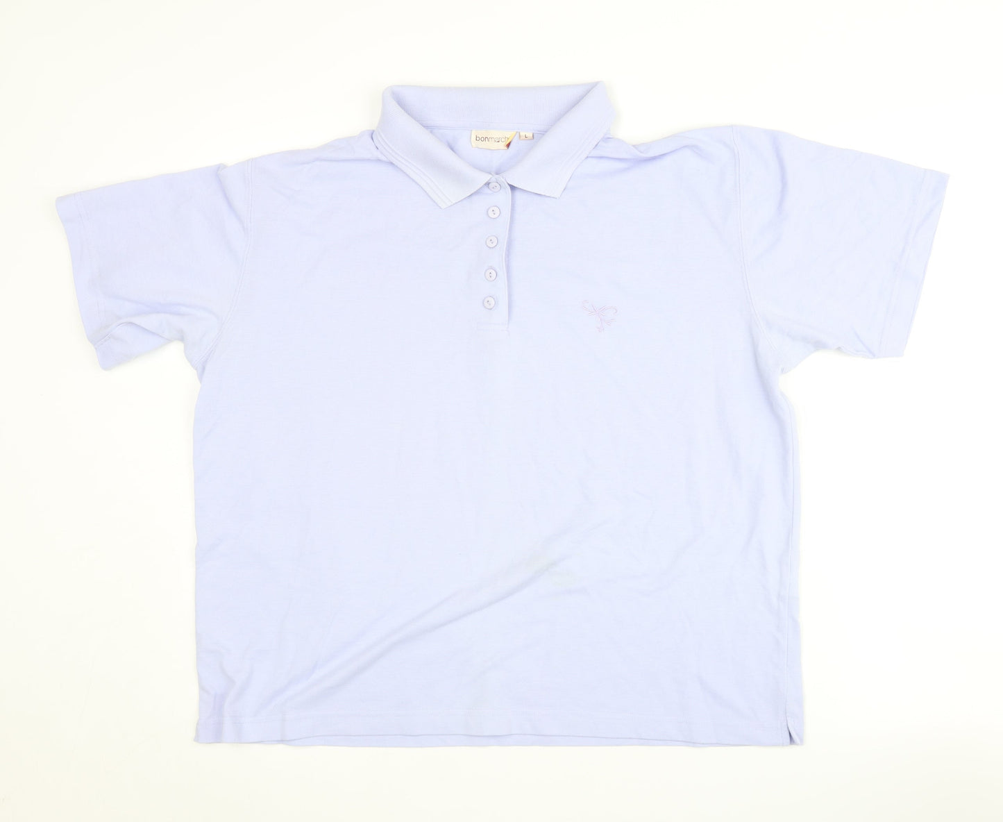 Bonmarché Women's Blue Polo Shirt - Size L