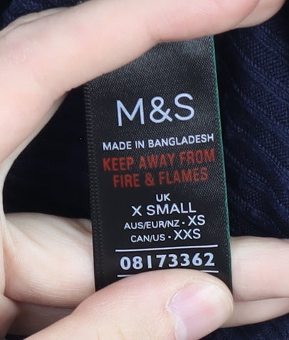 Marks and Spencer Women's Blue XS Open Front Cardigan