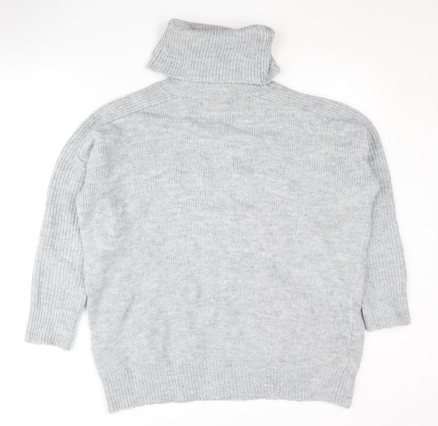 MNG Women's Grey Roll Neck Pullover Jumper Size M