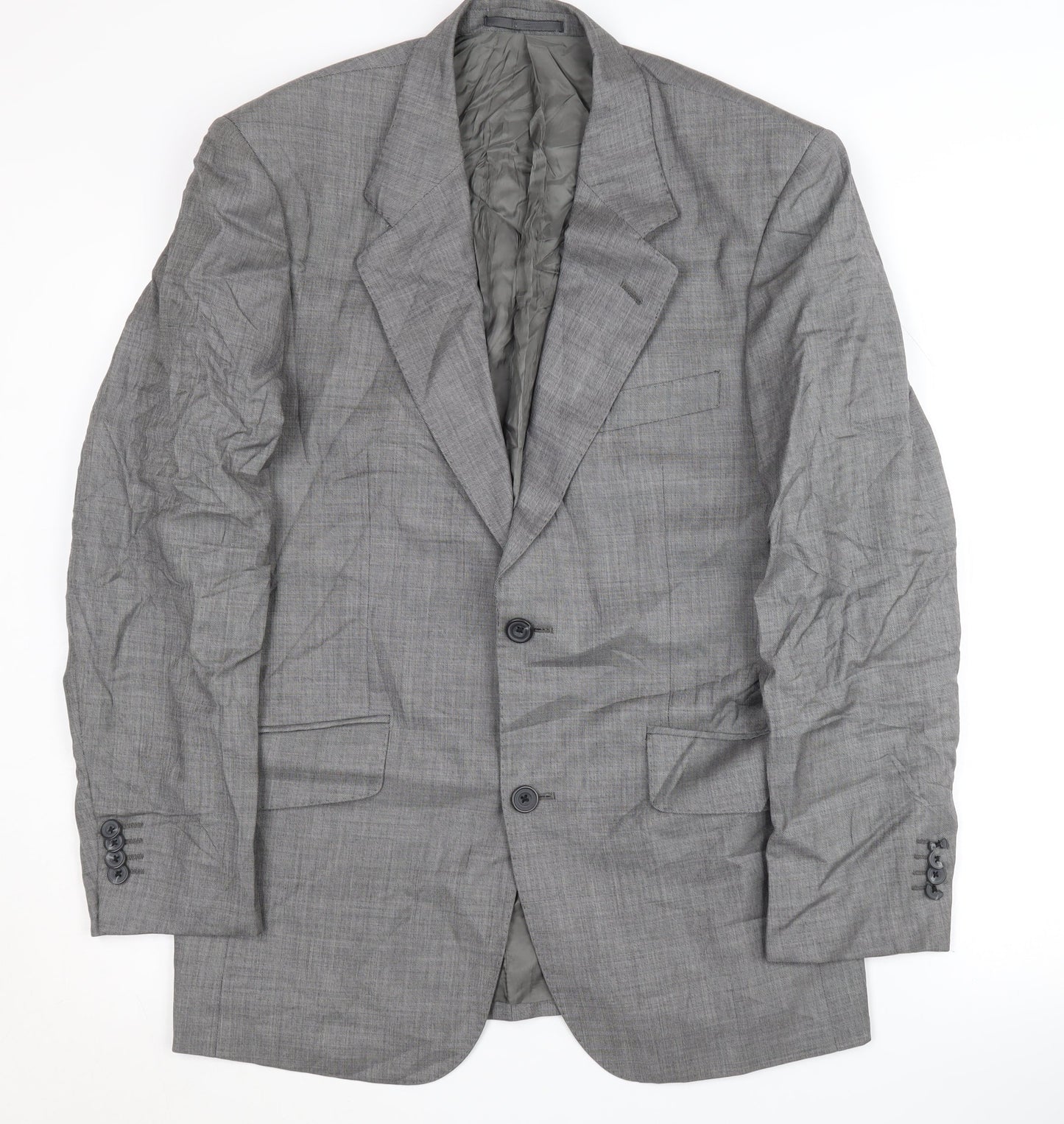 T.M. Lewin Men's Grey Wool Blazer Jacket 38S