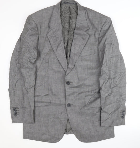T.M. Lewin Men's Grey Wool Blazer Jacket 38S