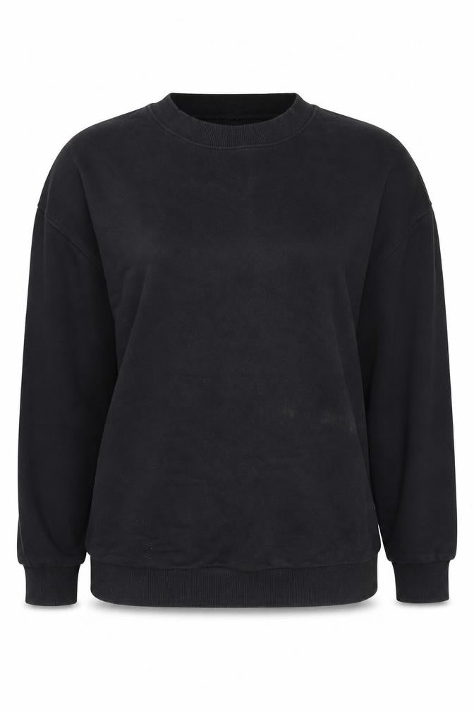 Front view of ASOS Women's Black Pullover Sweatshirt, size 14