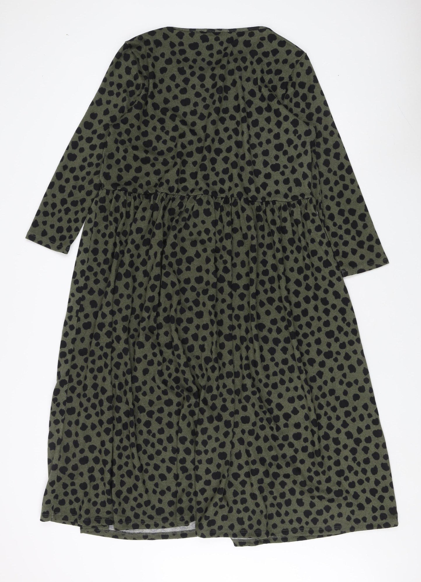 Apricot Women's Green Animal Print Dress Size 14