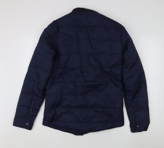 BS Quality Apparel Men's Blue Quilted Jacket, Size S