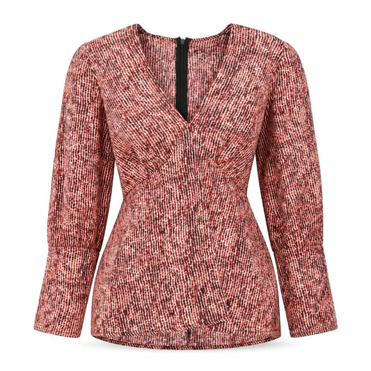 Womens UK Size 12 AX Paris Red Polyester Blouse