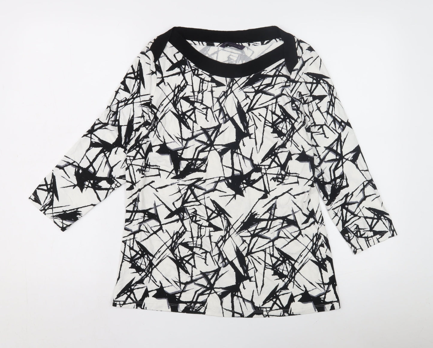 Marks and Spencer Women's Black Abstract Top Size 14