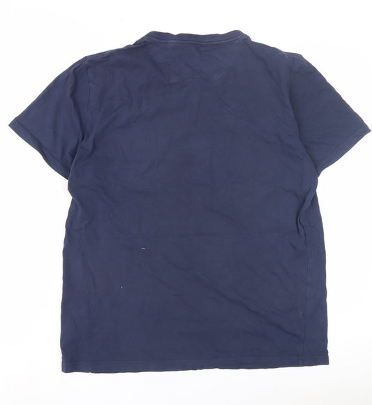 Joules Unisex Blue M Basic Cotton T-Shirt