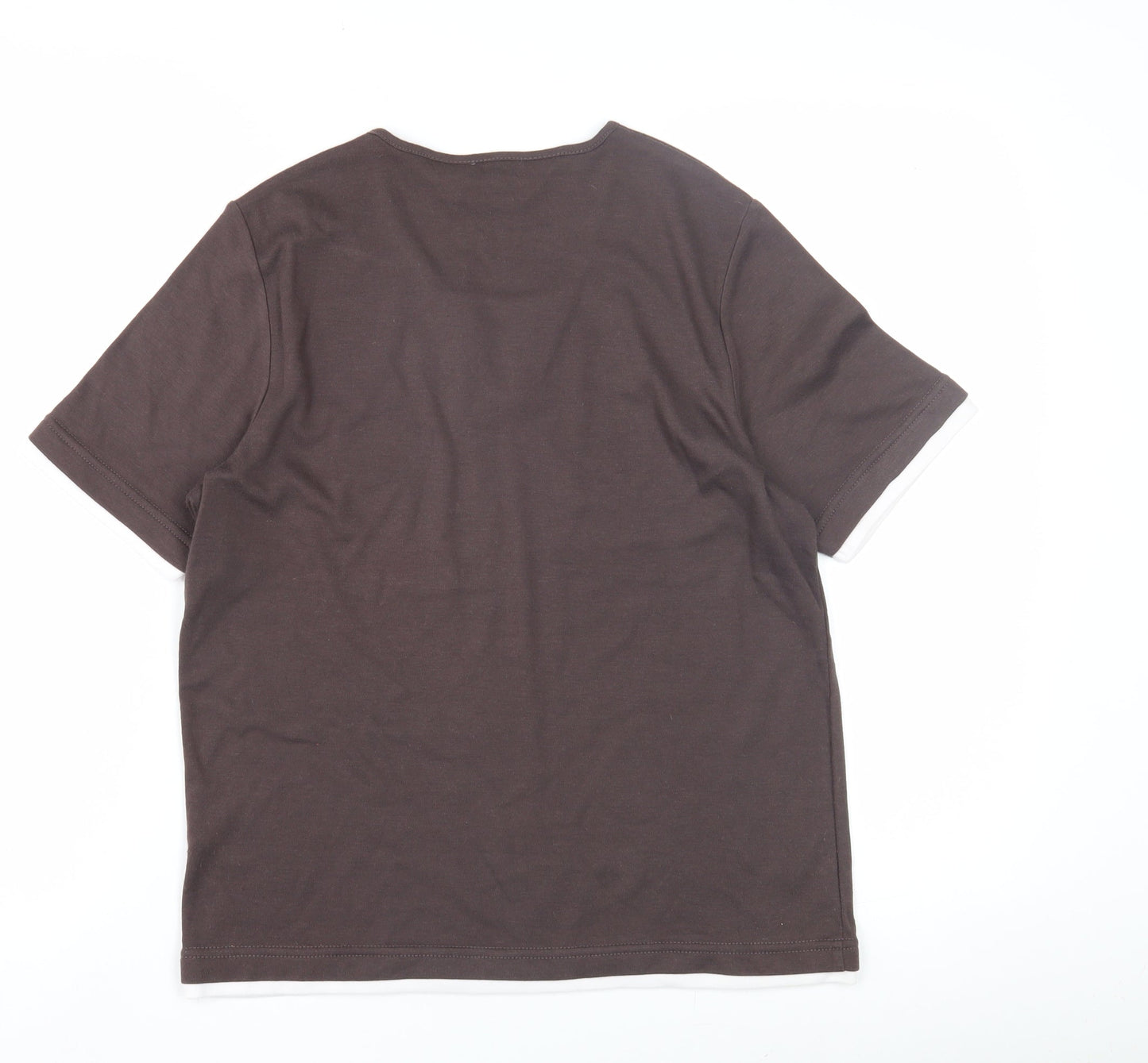 TIGI Women's Brown Studded T-Shirt Size 10 Casual