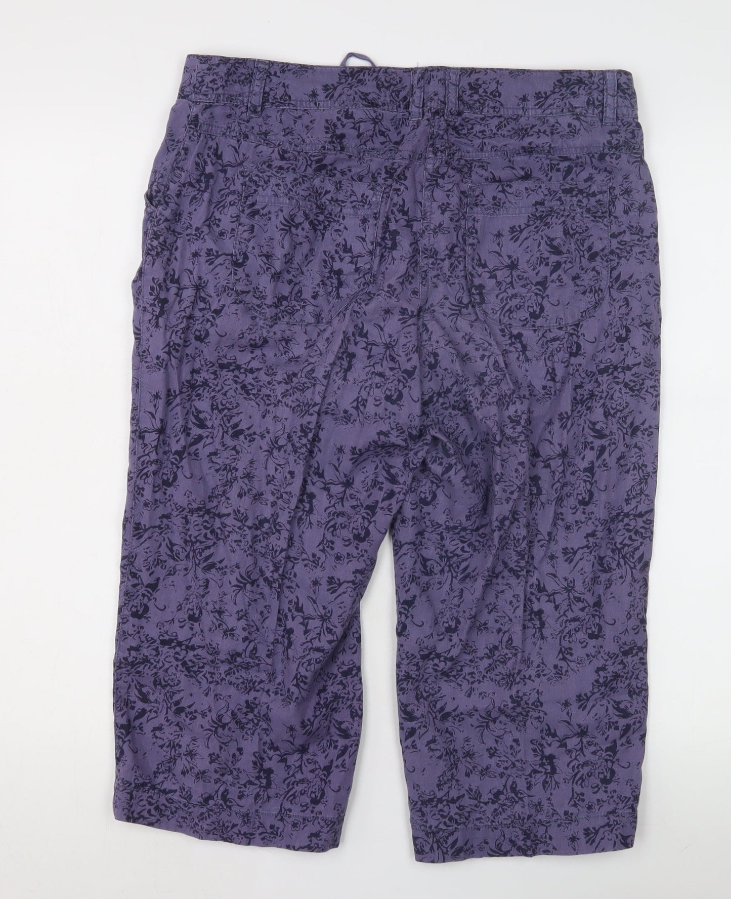 BHS Purple Floral Women's Trousers Size 10