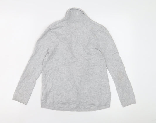 Zara Girls Grey Cardigan 9-10 Years Open Front Lightweight