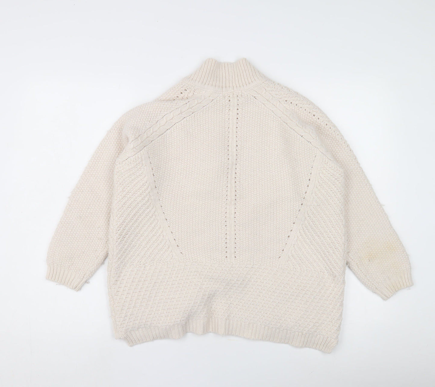Marks and Spencer Women's Ivory Open Front Cardigan, Size 16