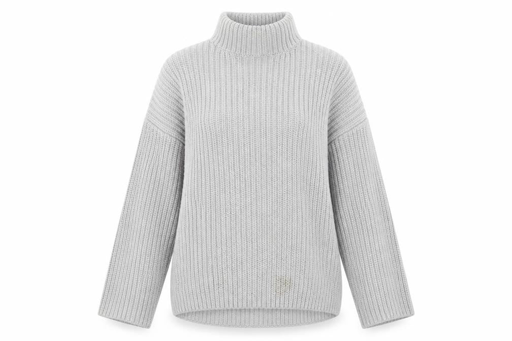 Front view of ASOS Women's Grey Knit jumper, size L