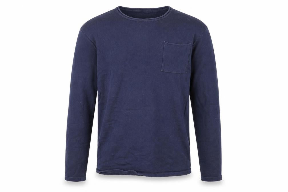 Bellfield Men's Blue Cotton Pullover Jumper S