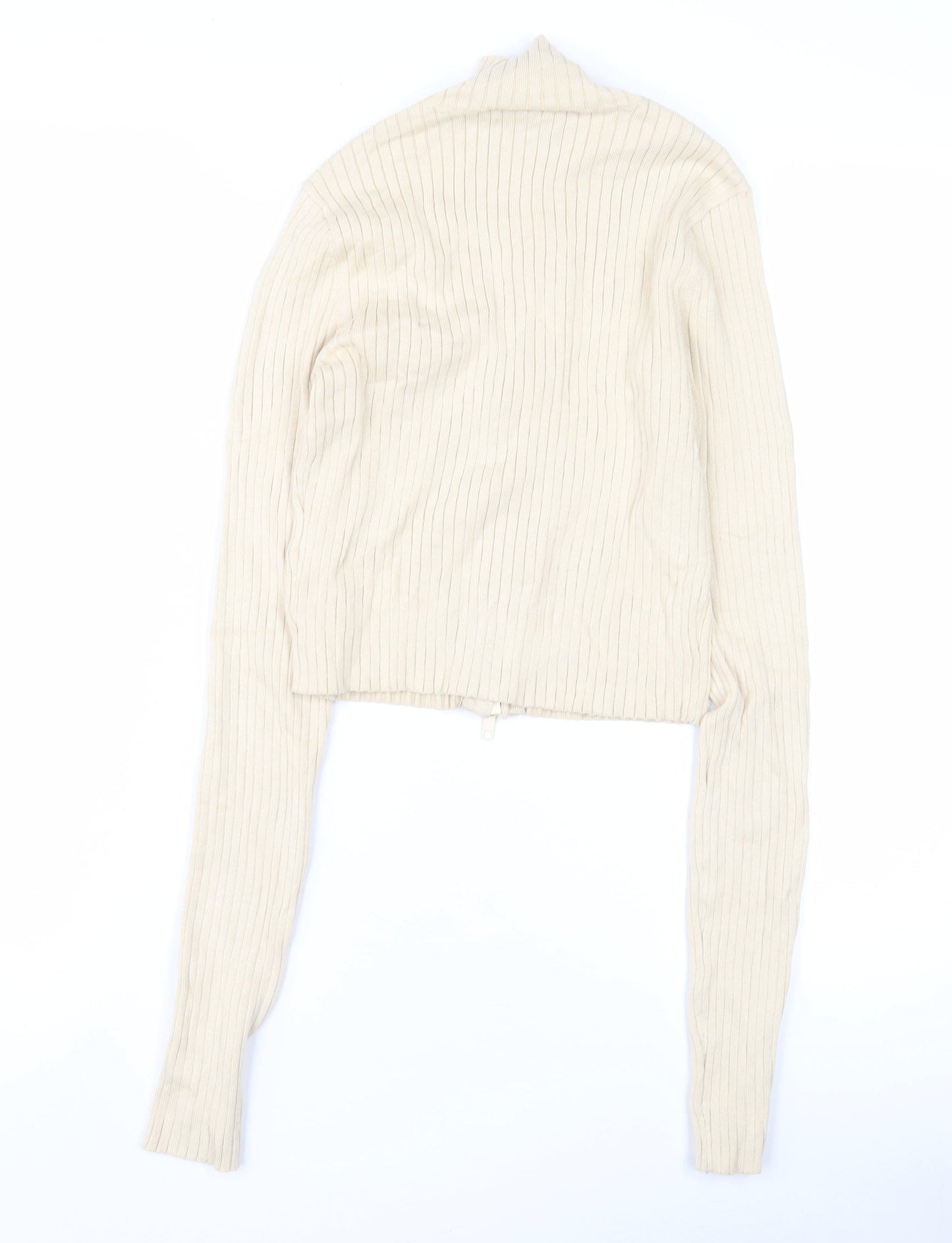 Monki Women's Beige XS Full Zip Jumper