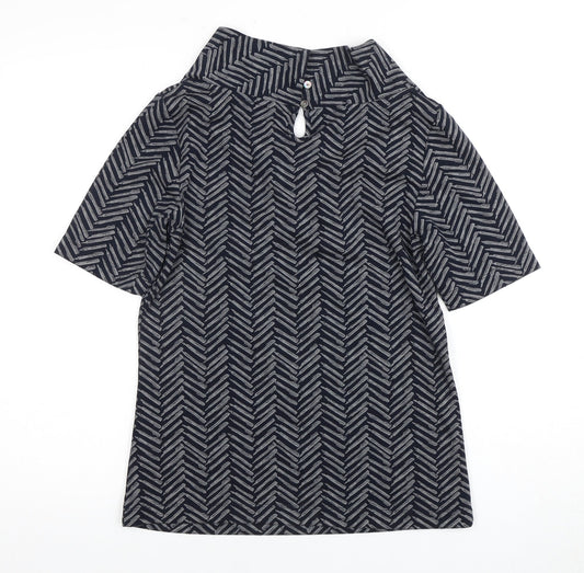 White Stuff Women's Blue Cowl Neck Blouse Size 8