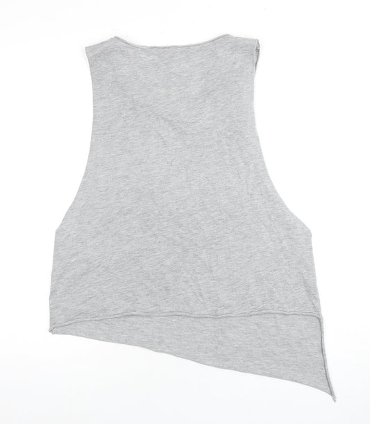 Calvin Klein Unisex Grey Sleeveless T-Shirt M Logo