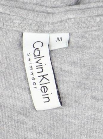 Calvin Klein Unisex Grey Sleeveless T-Shirt M Logo
