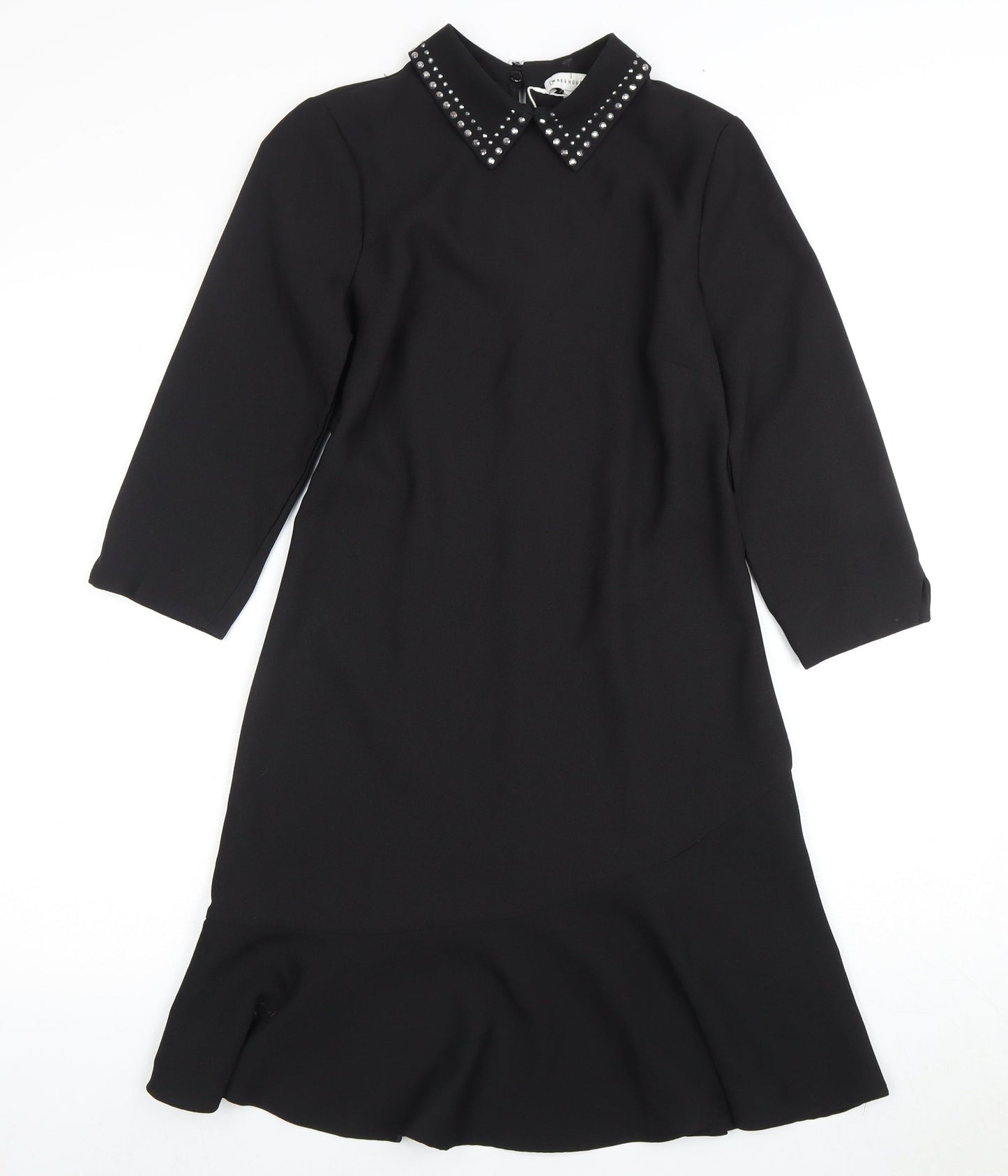 Warehouse Women's Black Collared Dress Size 18