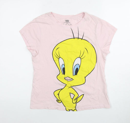 Looney Tunes Women's Pink XS Tweety T-Shirt Casual