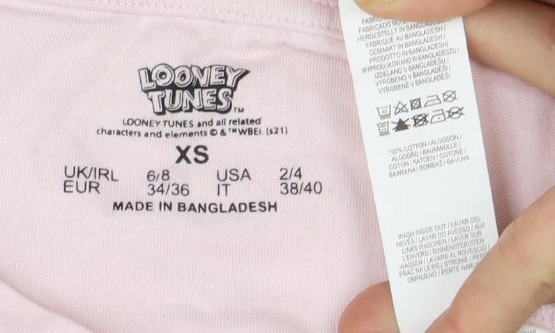 Looney Tunes Women's Pink XS Tweety T-Shirt Casual